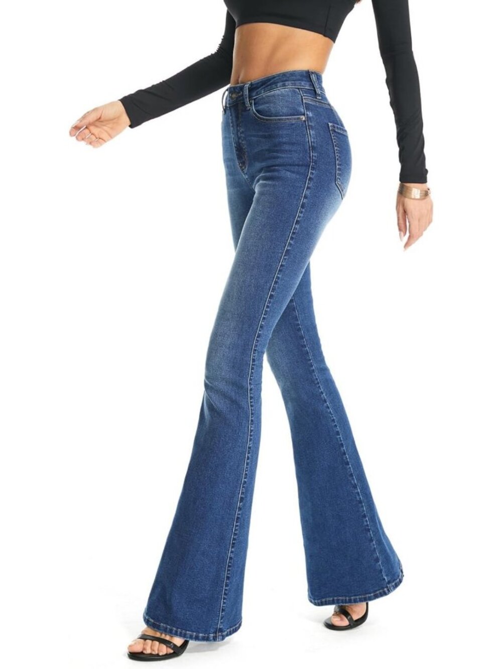 Curvy Stretchy Bootcut Flare Denim Jeans for Women - Totally Shaping Fit